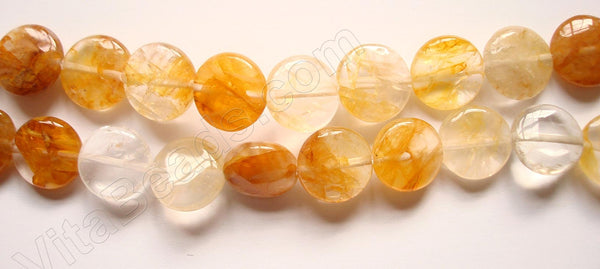 Chinese Citrine  -  Puff Coins  16"