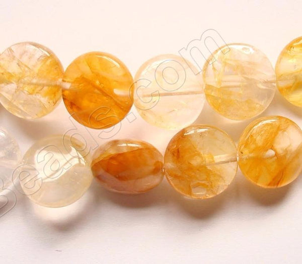 Chinese Citrine  -  Puff Coins  16"