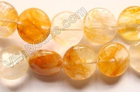 Chinese Citrine  -  Puff Coins  16"