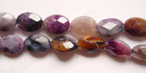 Purple Crazy Lace Agate  -  Faceted Ovals 16"