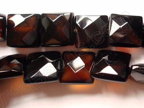 Black Onyx  -  Faceted Squares  16"