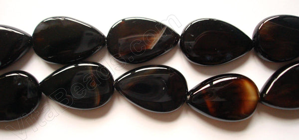 Black Onyx  -  Flat Pears  16"