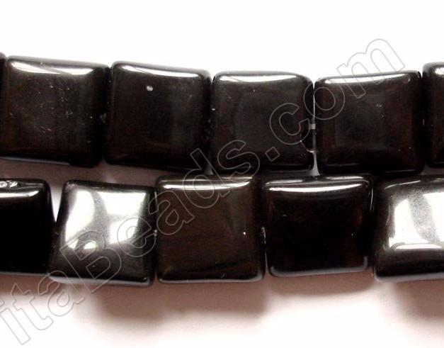 Black Onyx  -  Puff Squares  16"