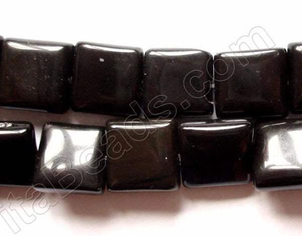 Black Onyx  -  Puff Squares  16"
