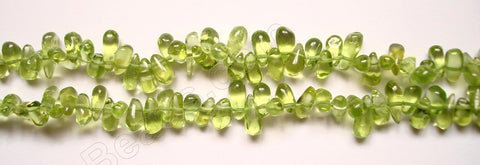 Peridot  -  Plain Teardrop Side Drill    5 - 7 mm