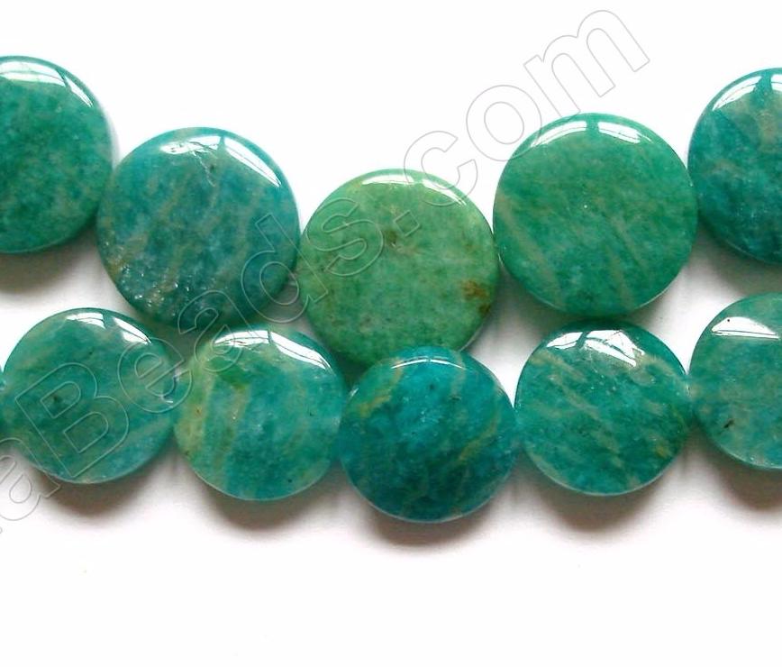 Russian Amazonite  -  Puff Coins 16"