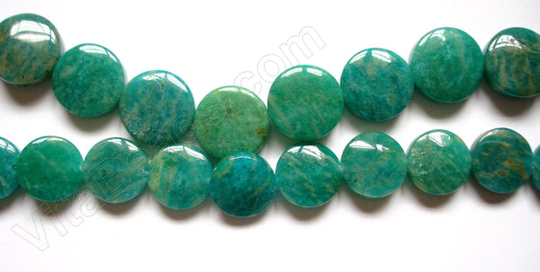 Russian Amazonite  -  Puff Coins 16"