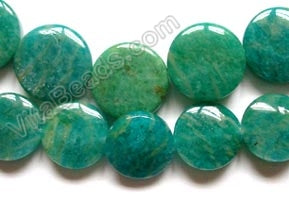 Russian Amazonite  -  Puff Coins 16"