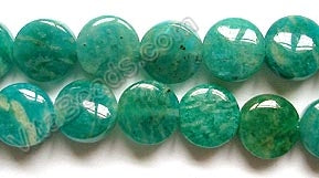 Russian Amazonite  -  Puff Coins 16"