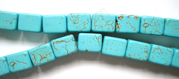 Cracked Chinese Turquoise  -  Big Cubes 16"