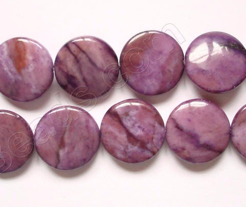 Purple Peace Stone  -  Puff Coins  16"