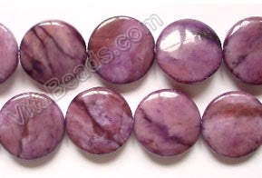 Purple Peace Stone  -  Puff Coins  16"