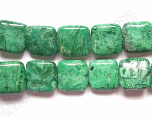 Turquoise Brazilian Agate  -  Puff Squares  16"