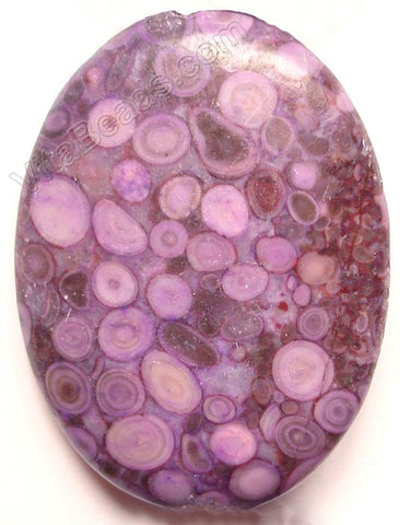 Pendant - Smooth Oval Cracked TQ - Purple