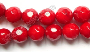 Bamboo Coral -  Faceted Round  16"