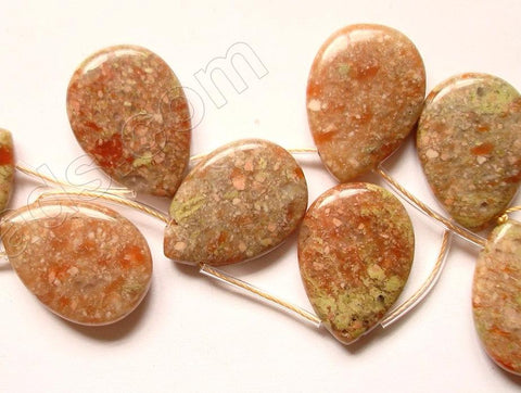 Pink Jasper  -  Smooth Flat Briolette  16"