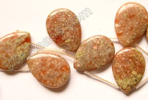 Pink Jasper  -  Smooth Flat Briolette  16"