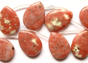 Sesame Jasper Pink  -  Smooth Flat Briolette  16"