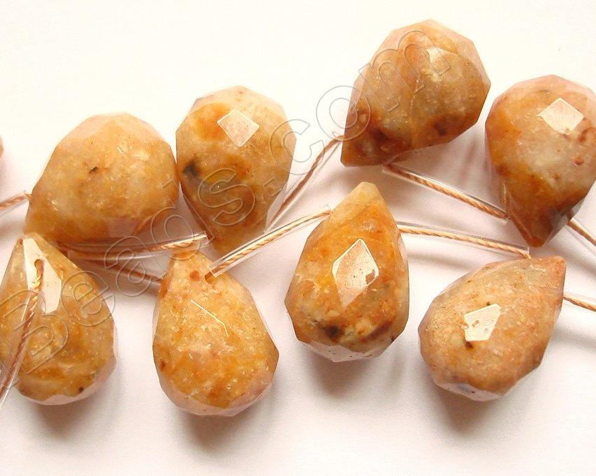 New Marocco Crazy Lace Agate - 13x18mm Faceted Teardrop  16"