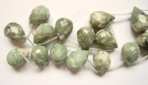 Peace Stone  - 13x18mm Faceted Teardrop  16"