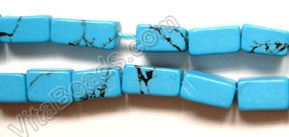 Blue Turquoise w Matrix (Inida Manmade)  -  Brick  14"    4 x 8 mm