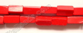 Red Coral  -  Brick  14"    4 x 8 mm