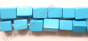 Blue Turquoise (Inida Manmade)  -  Brick  14"    4 x 8 mm