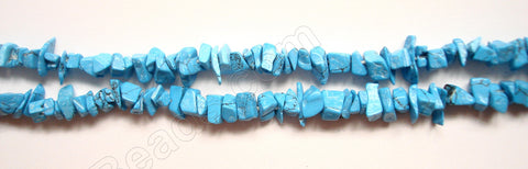 Blue Turquoise (India Manmade)  -  Chips 36"    6 mm