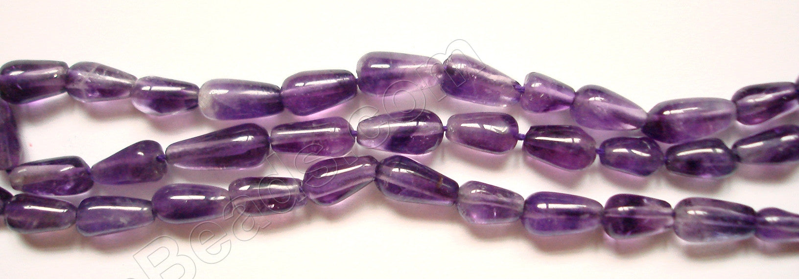 Amethyst Dark  -  Plain Drop 14"     4-7mm