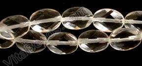 Faceted Oval  -  043 Clear Crystal   16"