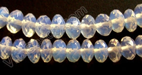 Synthetic Opal  -  Faceted Rondel 16"