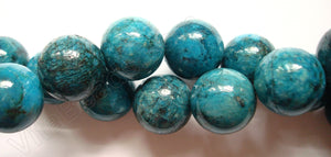 Dyed Feldspath Graphic Apatite Color -  Big Smooth Round Beads  16"