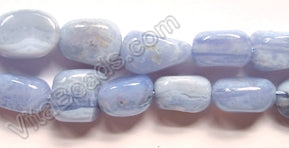 Blue Chalcedony Natural  -  Small Nuggets  16"