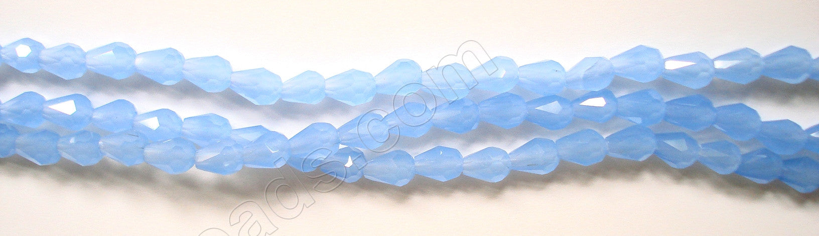 Blue Chalcedony Quartz  -  5x8mm Faceted Drop 12"