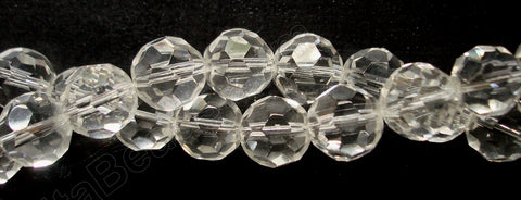 Crystal  -  Big Faceted Round  14"