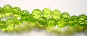 Peridot Crystal  -  Faceted Round  16"