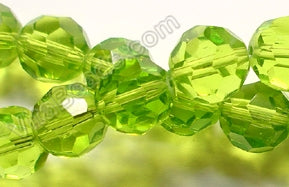 Peridot Crystal  -  Faceted Round  16"