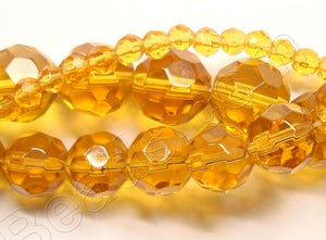 Dark Citrine Crystal  -  Faceted Round  14"