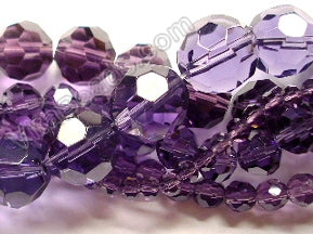 Amethyst Crystal  -  Faceted Round  14"