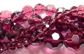 Red Fluorite Crystal  -  Faceted Round  14"