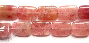 Strawberry Quartz  -  Puff Rectangles 16"
