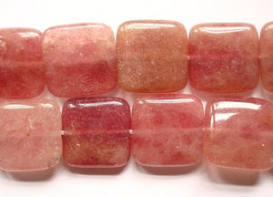 Strawberry Quartz  -  Puff Squares  16"