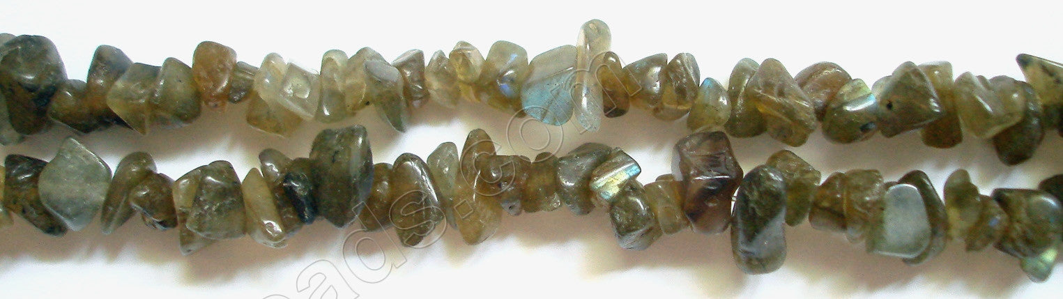 Labradorite (Dark)  -  Chips 36"    8 - 10 mm