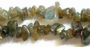 Labradorite (Dark)  -  Chips 36"    8 - 10 mm