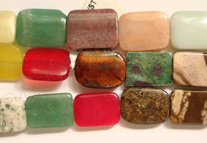Mixed Stone  -  Assorted Puff Rectangles  16"