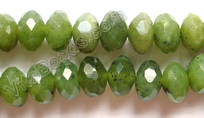 BC Jade A  -  Faceted Rondels  16"   5 x   8 mm