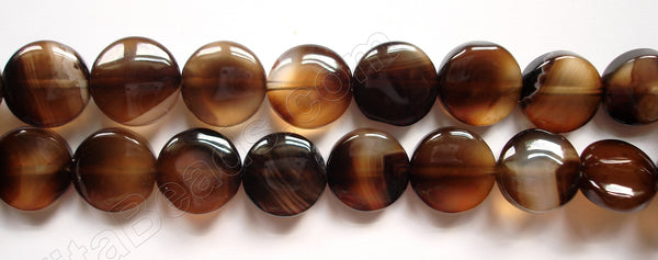 Black Onyx (Brown)-  Puff Coin  16"