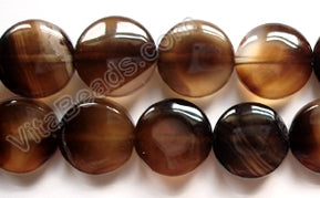 Black Onyx (Brown)-  Puff Coin  16"