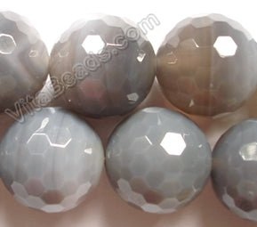 Grey Botswana Agate  -  Big Faceted Round  16"