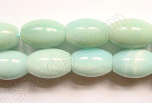Amazonite  -  10x15mm Smooth Oval Drum  16"